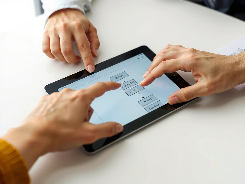 Collaborative review of user flow on tablet